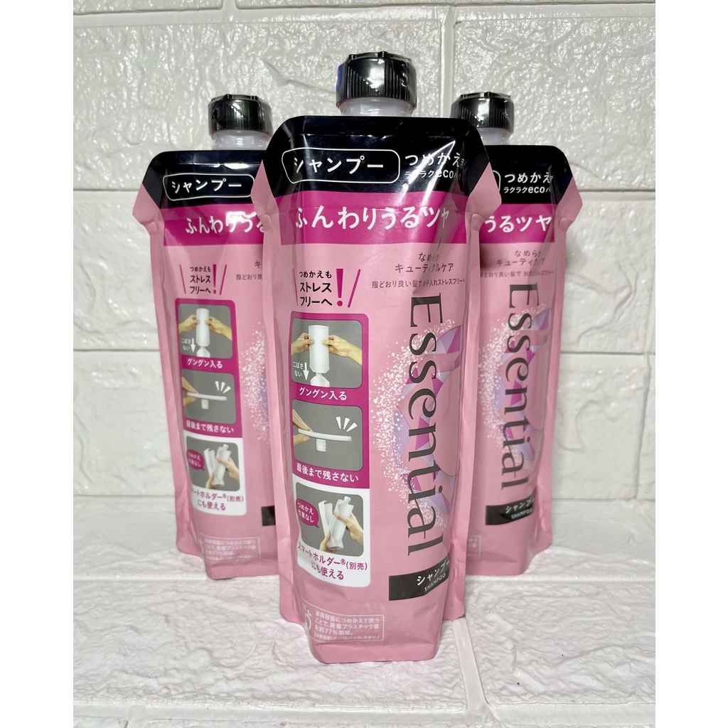 Kao Essential Smart Arrange Shampoo & Conditioner 340ml Refill Shopee