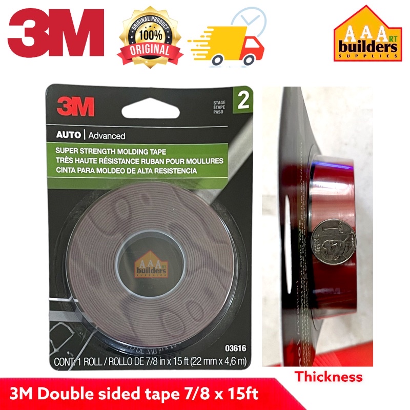 Original 3M Double Sided Tape Auto / Super Strength / Molding Tape