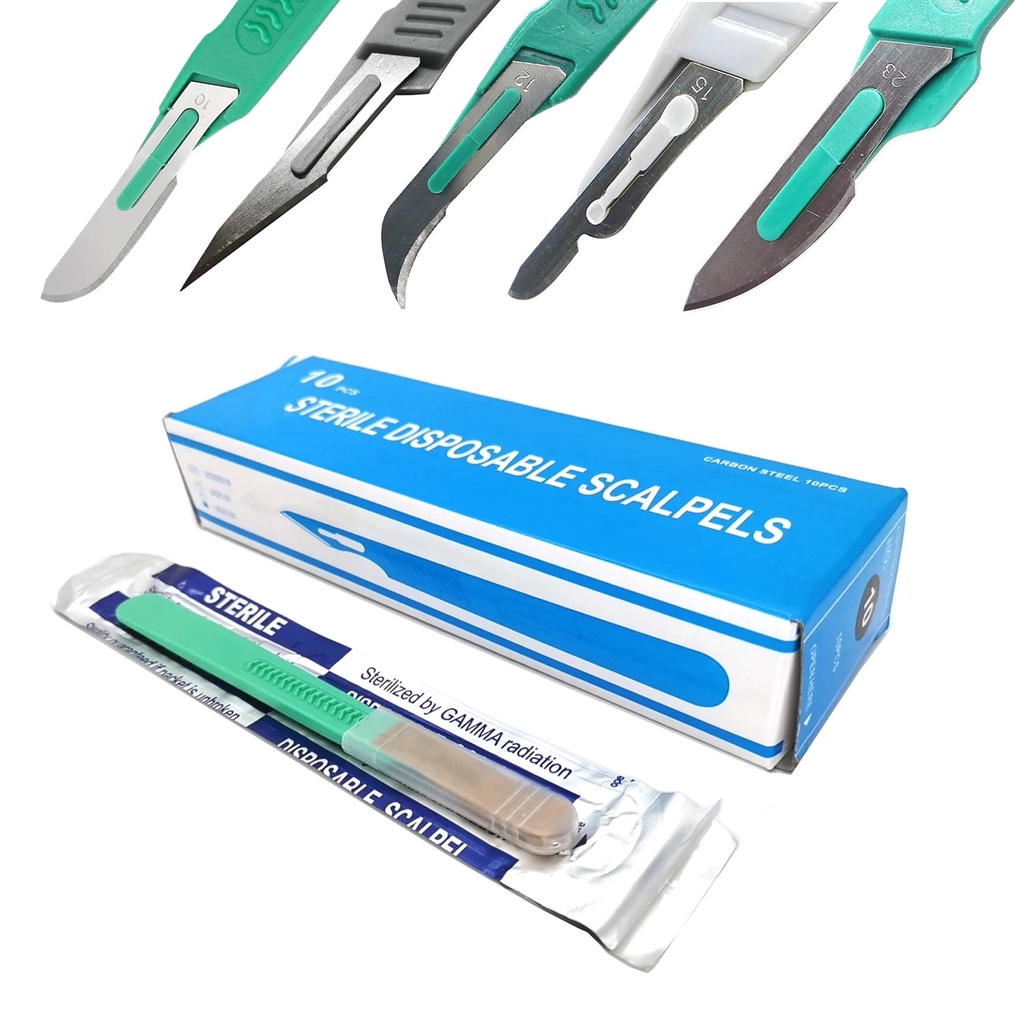 ABMRO MediCut Sterile Disposable 11/10/12/15 Scalpels for Surgical