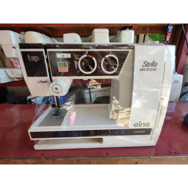 sewing machine eLna brand made in Switzerland footpedal apakan heavy