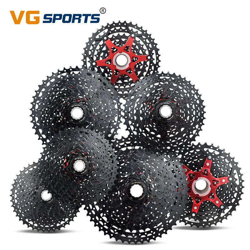 VG Sports 8 9 10 11 12 Speed 1142T/46T/50T/52T Black MTB Bicycle
