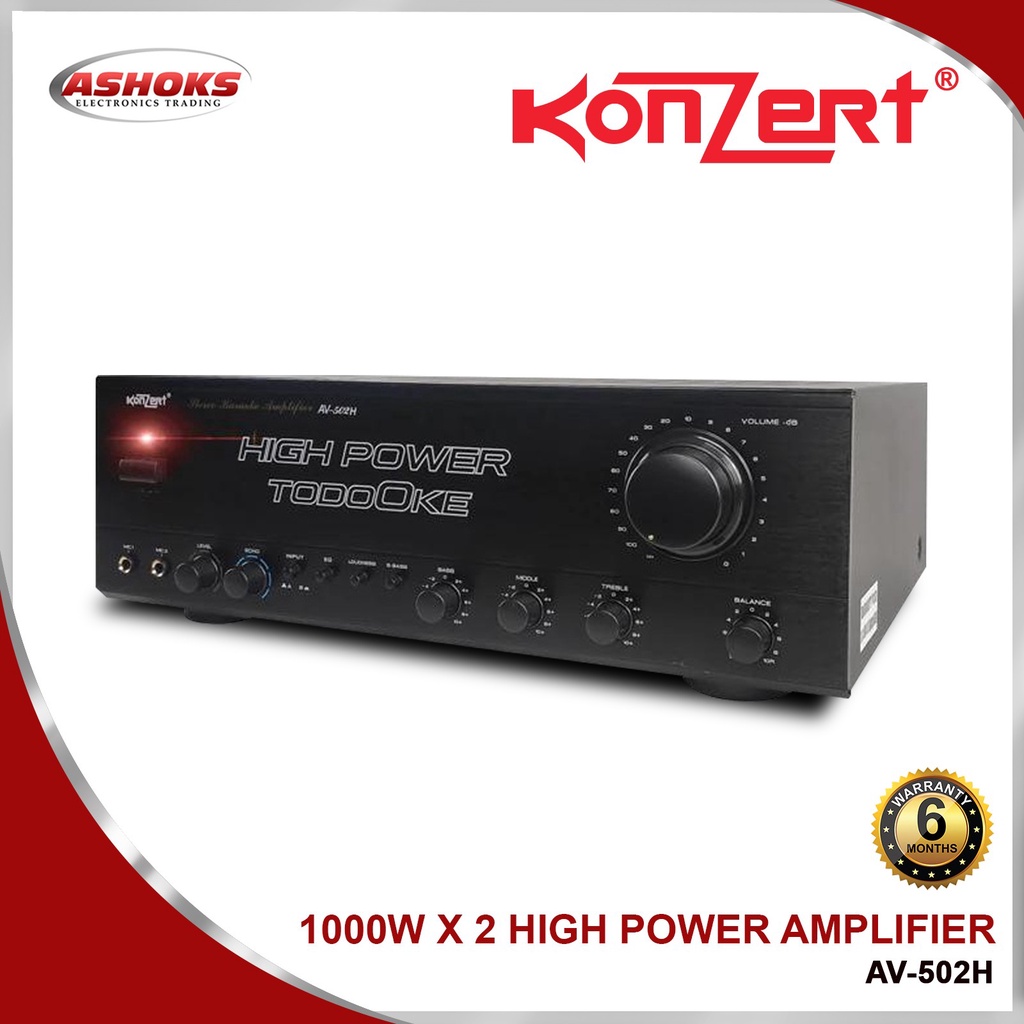 Konzert AV502H Amplifier / 1000W x 2 / High Power TodoOke / Stereo