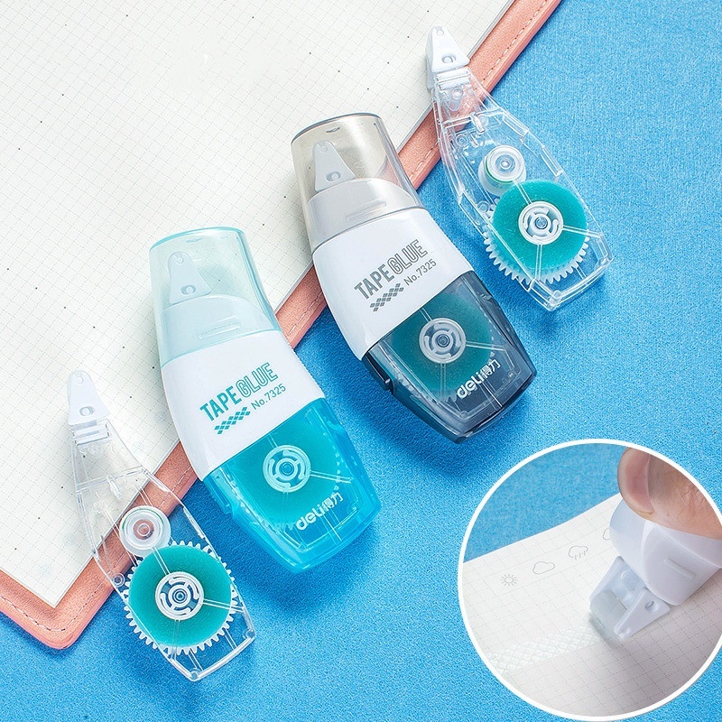 Deli Double Sided Tape Glue Adhesive Roller Glue Self Adhesive Dots