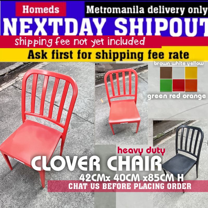 heavy duty cofta clover chair metromanila Shopee Philippines