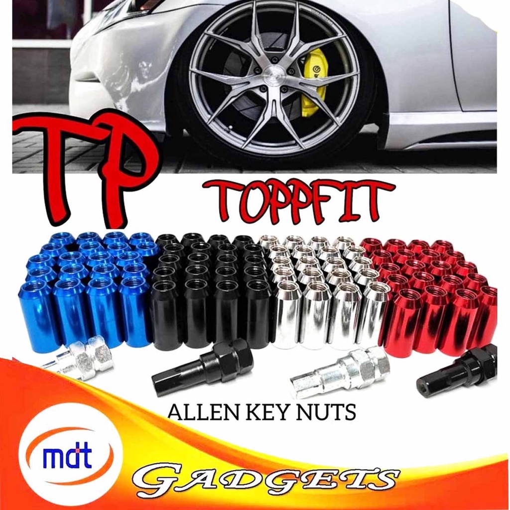 Top Fit Steel Lug Nuts 12mm x 1.50 Allen Key Nuts Shopee Philippines