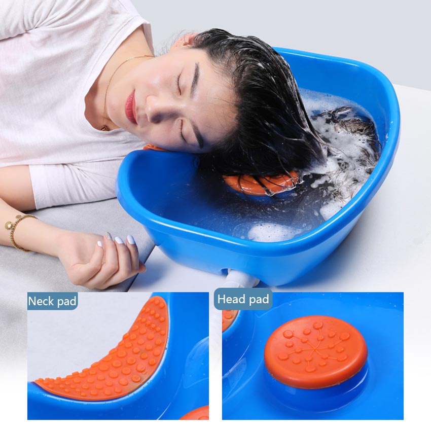 Portable Shampoo Basin Hair Washing Basin Thicker Silicon Pad for