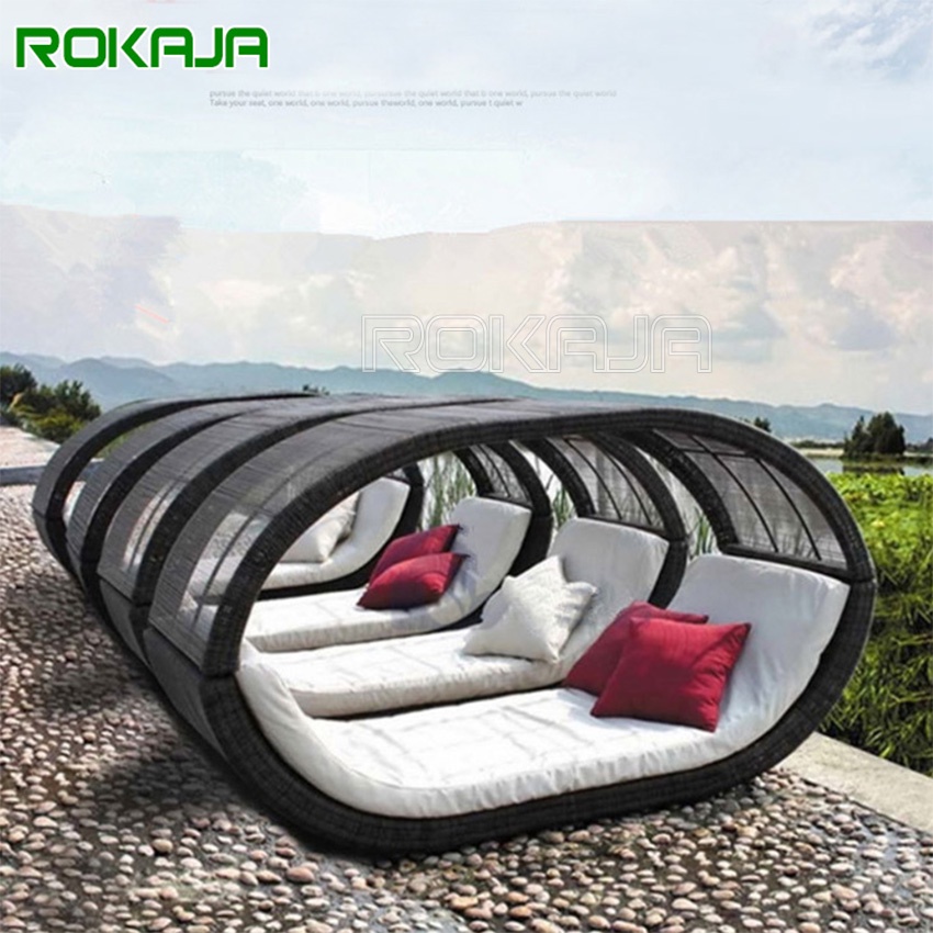 Outdoor Recliner Round Bed Balcony Swimming Pool Lazy Sofa Bed Beach