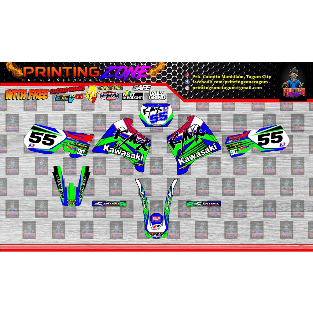 Kawasaki KMX (OLD) Full Body Decals High Quality and Durable Shopee