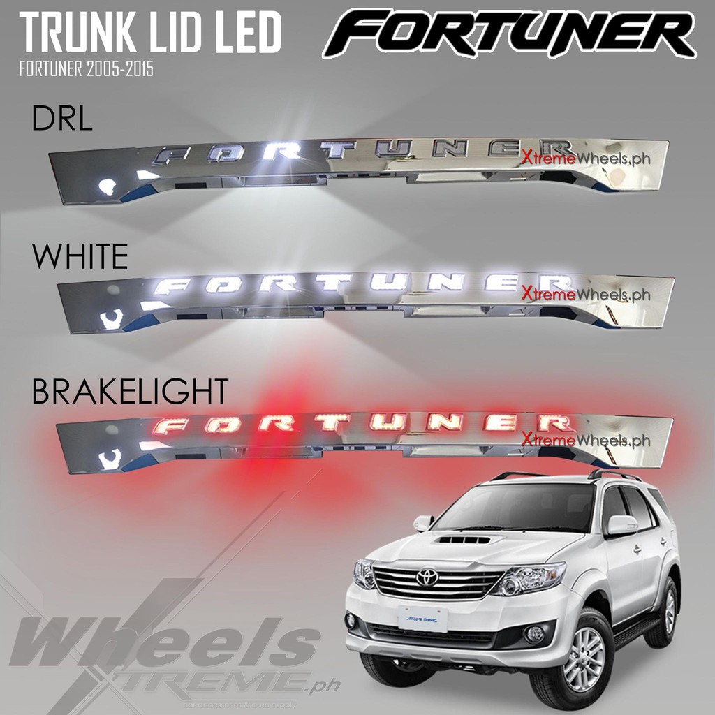 Toyota Fortuner 20122015 CHROME LED TRUNK LID / REAR COVER TRUNKLID