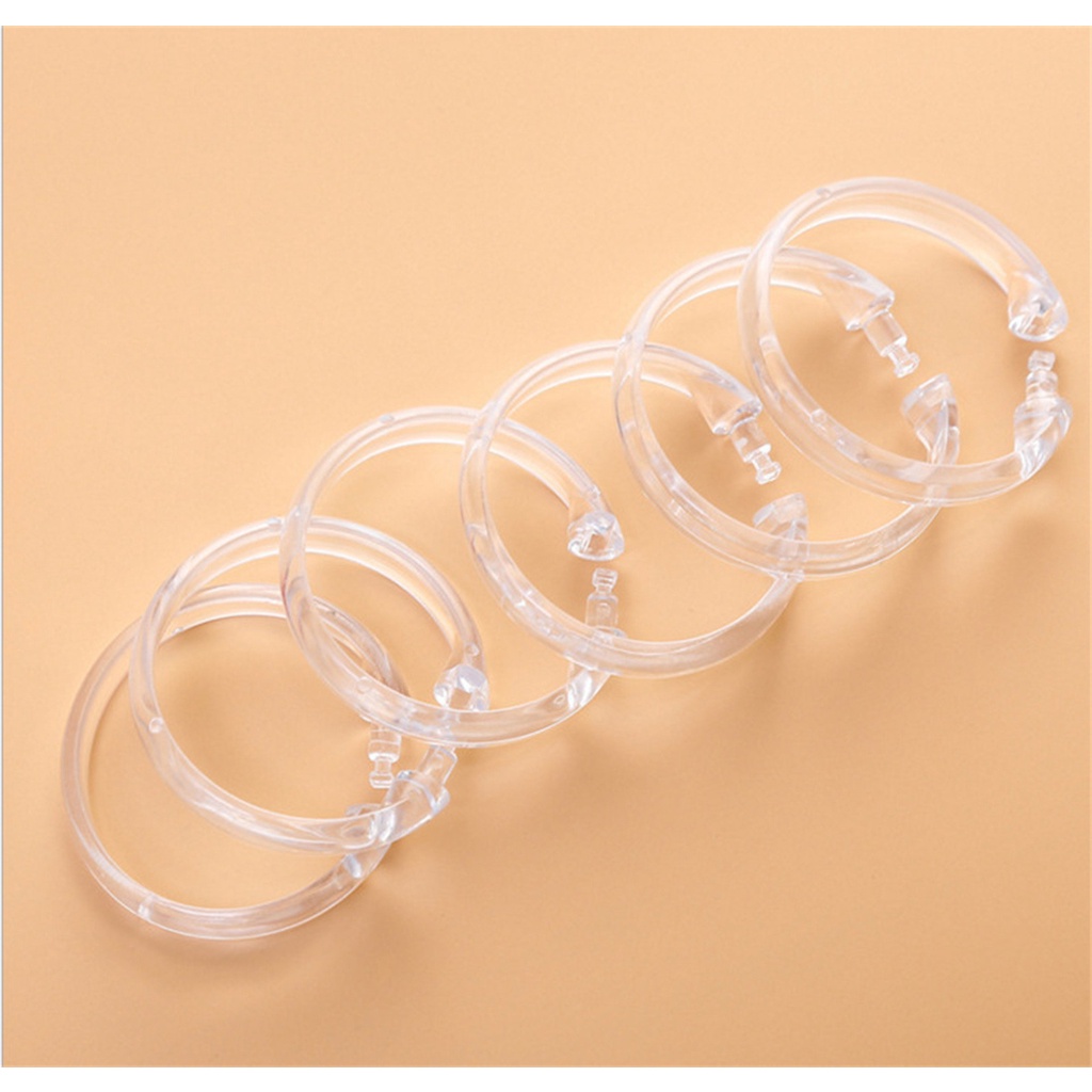 Creative Transparent Shower Curtain Ring OCurtain Hook Transparent Round Acrylic Shower Curtain