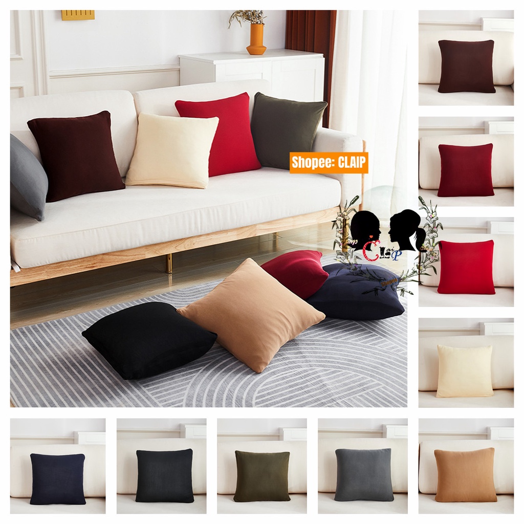 Cushion Cover plain Cushion Cover Soft Square Throw Pillow Case Fluffy