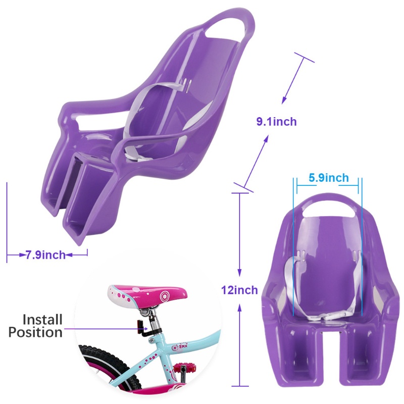 Cute Doll Bike Seat Girls Bike Attachment Bike School Girl Kids