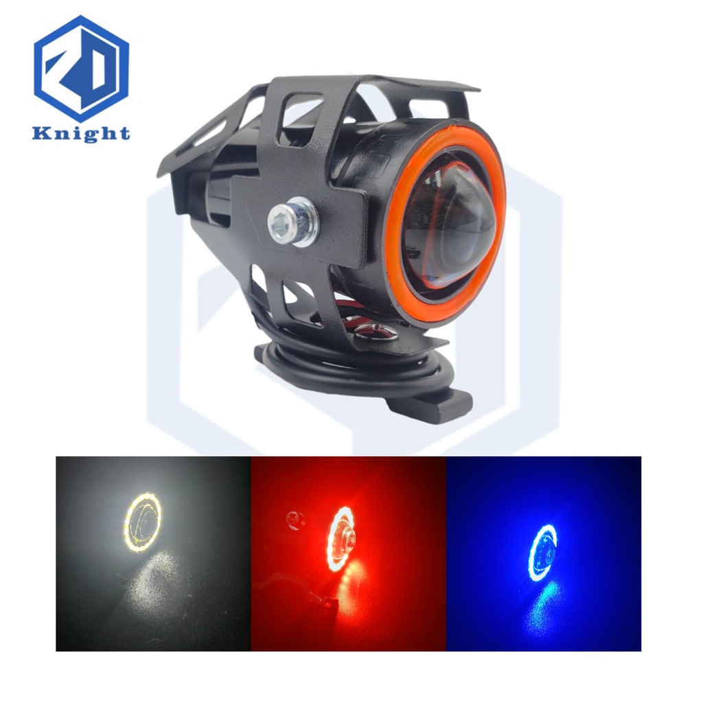 Knight Angel Eyes Motorcycle LED Headlight MINI U7 Fog Light Driving