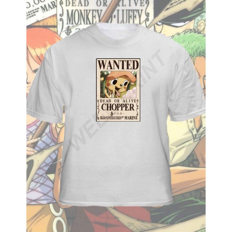 One Piece Chopper Bounty Poster T shirt Shopee Philippines