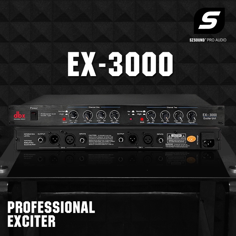 DBX EX3000 Processor Professional Audio Aural Exciter Type EX 3000 Bass midrange sound booster
