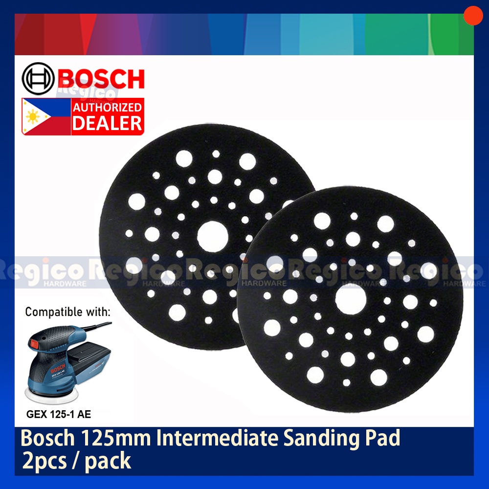 Bosch 125mm Intermediate Sanding Pad (2pcs/pack) for GEX 1251AE