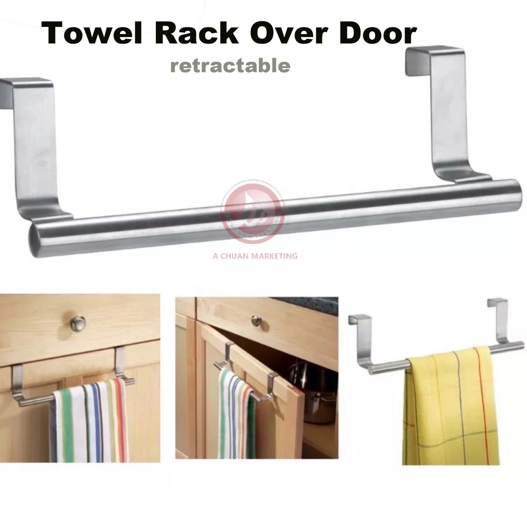 CY StretchableTowel Rack Towel Bar Hanging Holder Stainless Steel