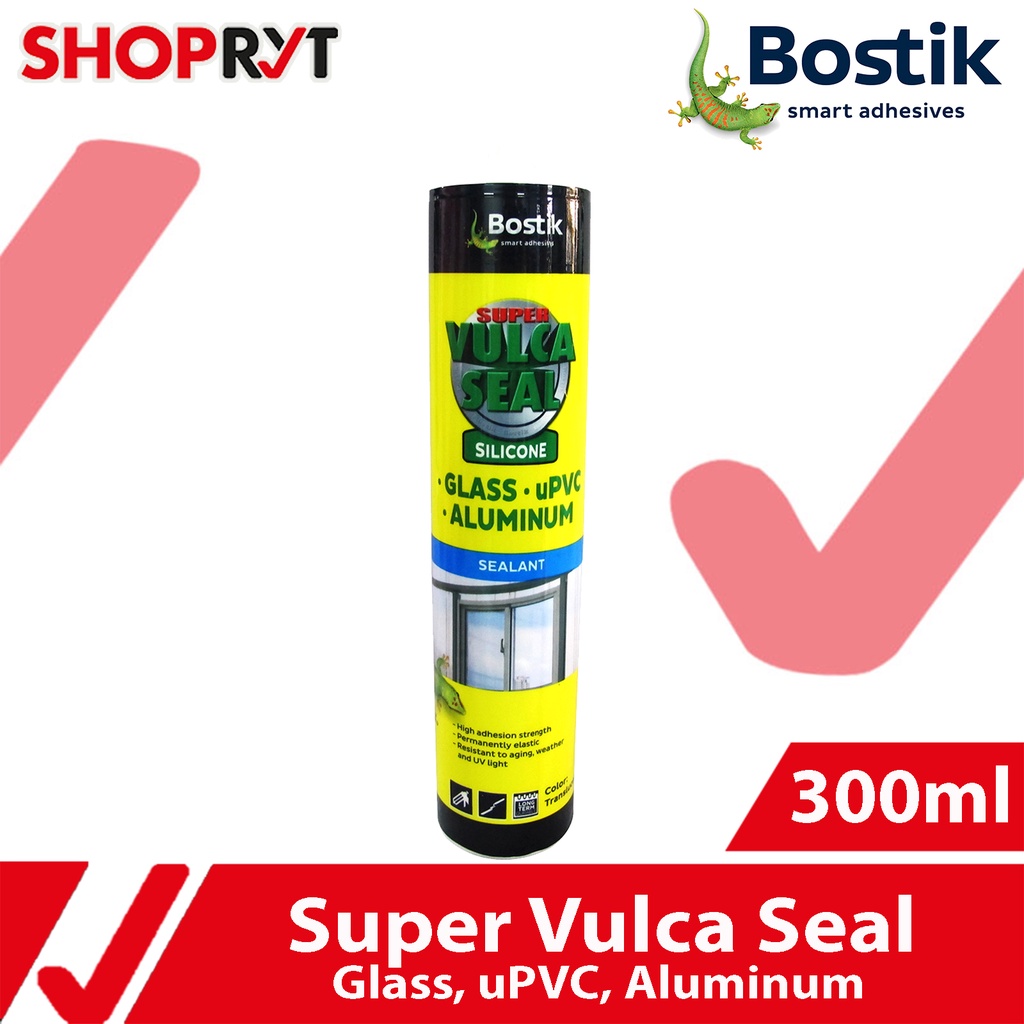 Bostik Super Vulcaseal Silicone Sealant for Glass, uPVC, and Aluminum