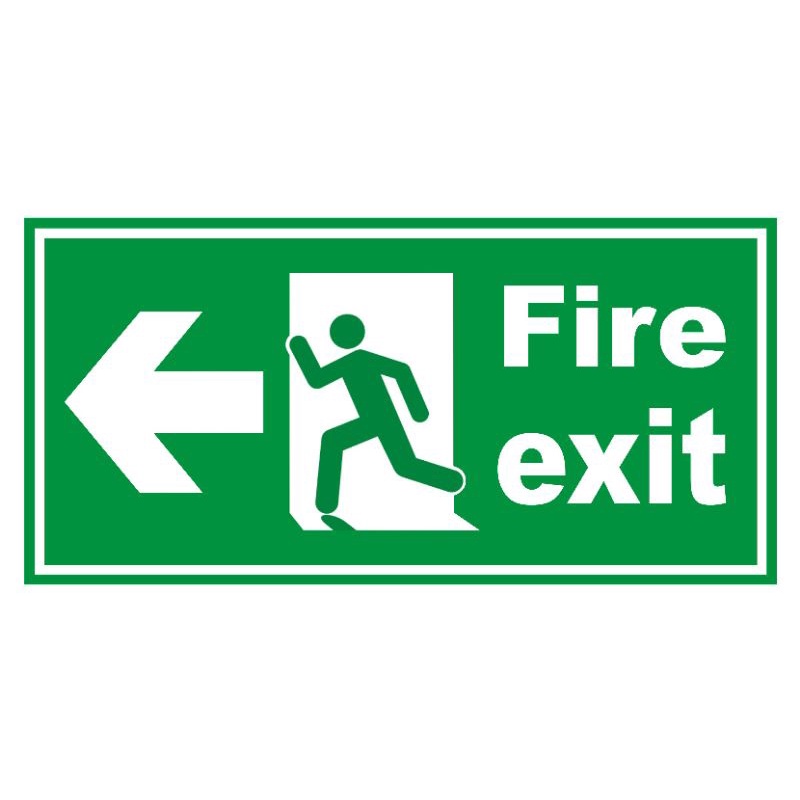 4 x 8 inches Fire Exit signage / green signage / PVC ID material