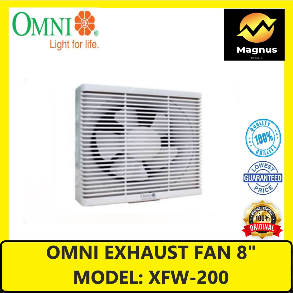 OMNI Wall Mounted Exhaust Fan XFW2008", XFW25010", XFW30012