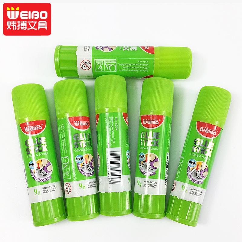 WEIBO Glue Sticks Extra Strength Clear Solid Glue Strong Adhesive for Paper Stationery 3G/9G/25G