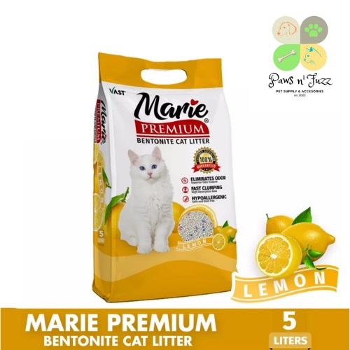 5 LITER (4 KILOGRAMS) MARIE PREMIUM CAT LITTER SAND LAVENDER, LEMON & CHARCOAL Shopee