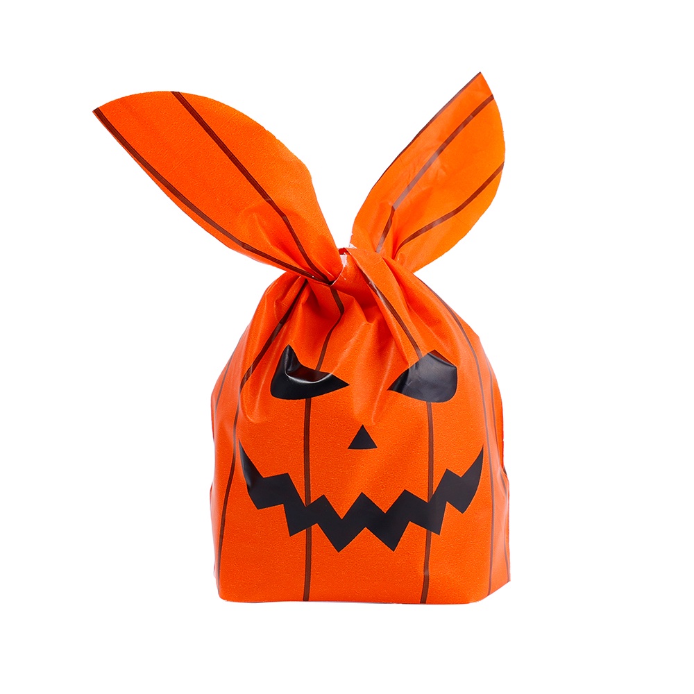 50pcs Cute Bunny Ear Halloween Candy Bags Halloween Treat Bags