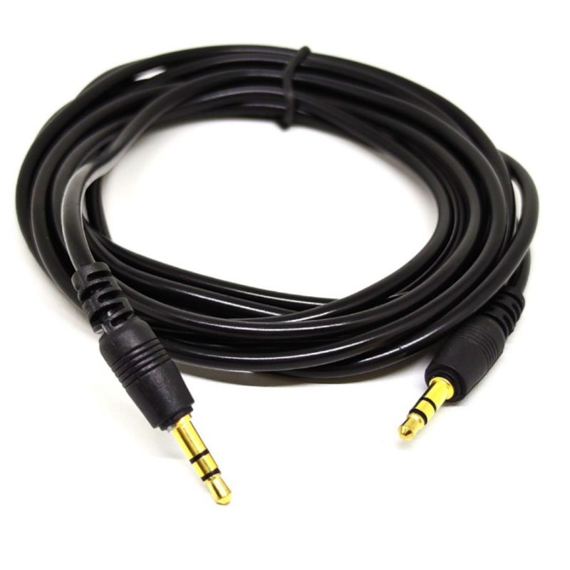 Audio MALE TO MALE Extension Cable - AUX Cable (GOLD PLATED) | Shopee