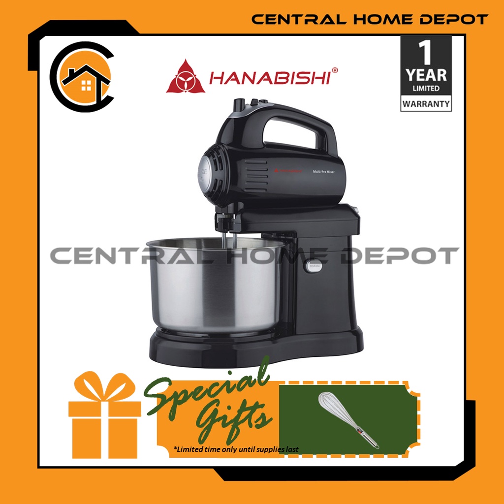 Hanabishi 5Speed AutoSwing Stand Mixer w/ SelfRotating Mixing Bowl / HHMB140AUTO rusm