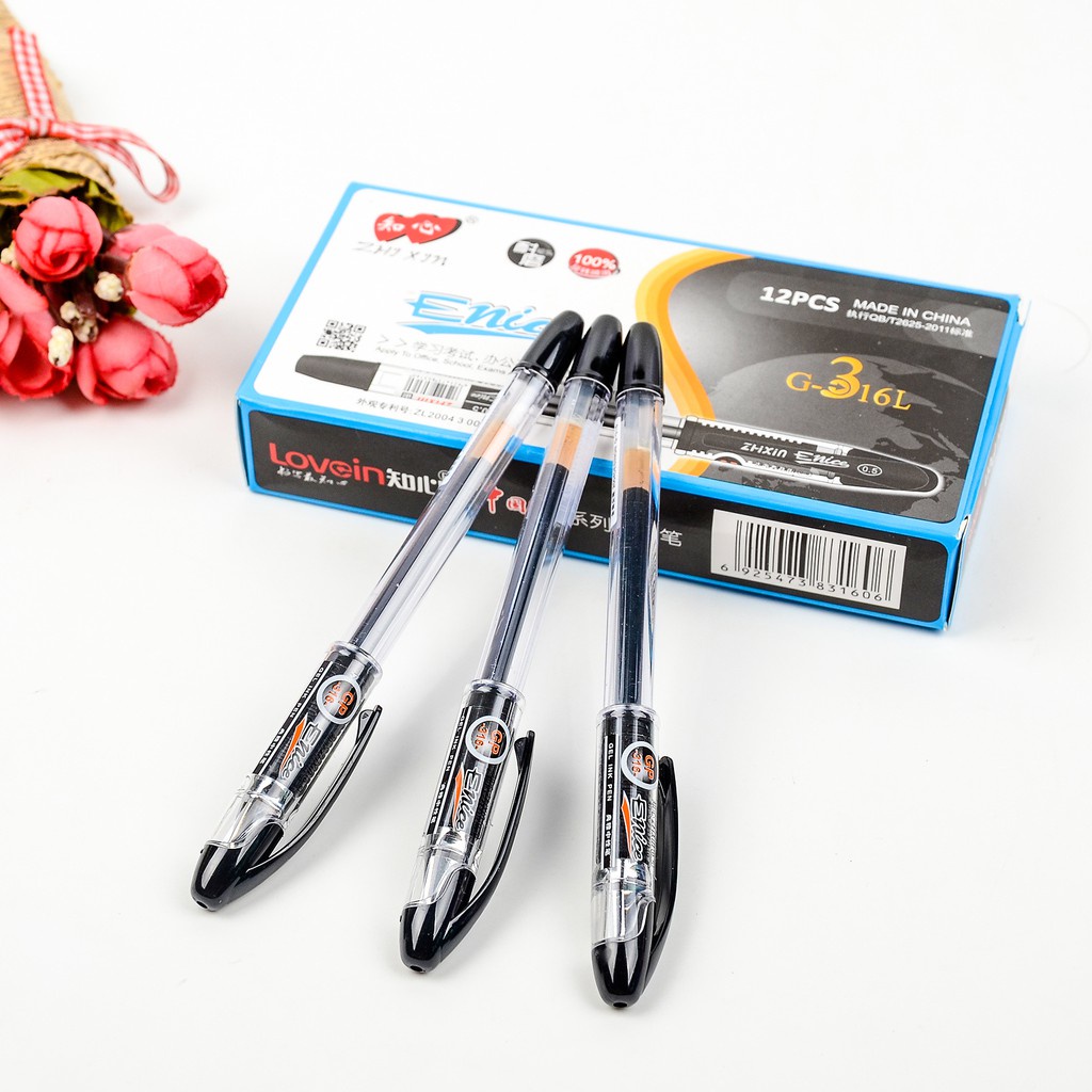 1Box/12Pcs Zhixin Enice G 316 Gel Pen School Office Supplies Shopee