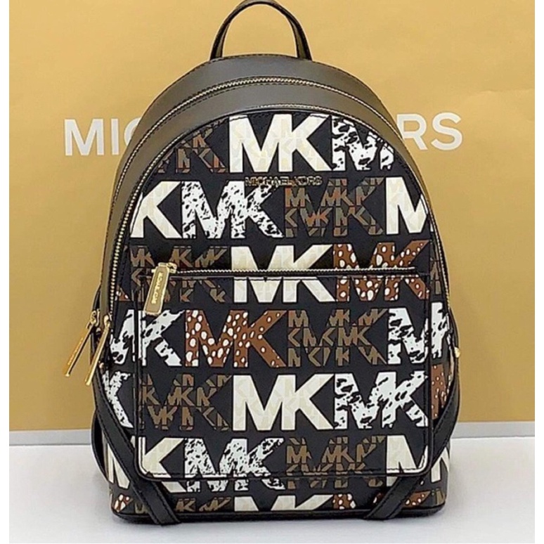 MK ADINA MED BACKPACK BLACK MULTI LOGO LIMITED EDITION Shopee Philippines