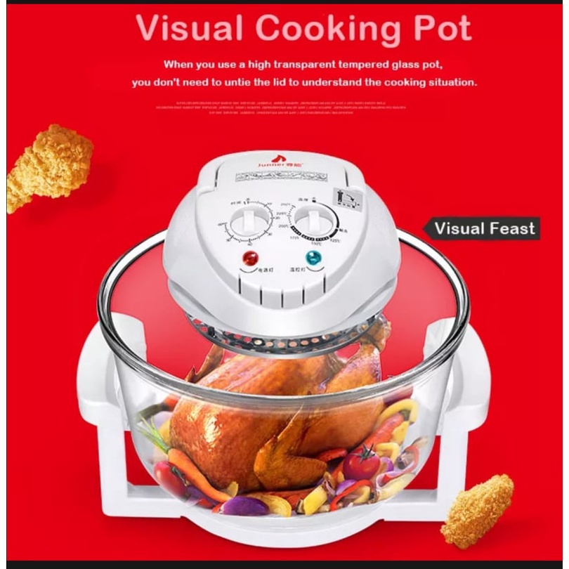 Turbo Broiler Oven Air Fryer 12Liters 110v Broil, Grill, Roast