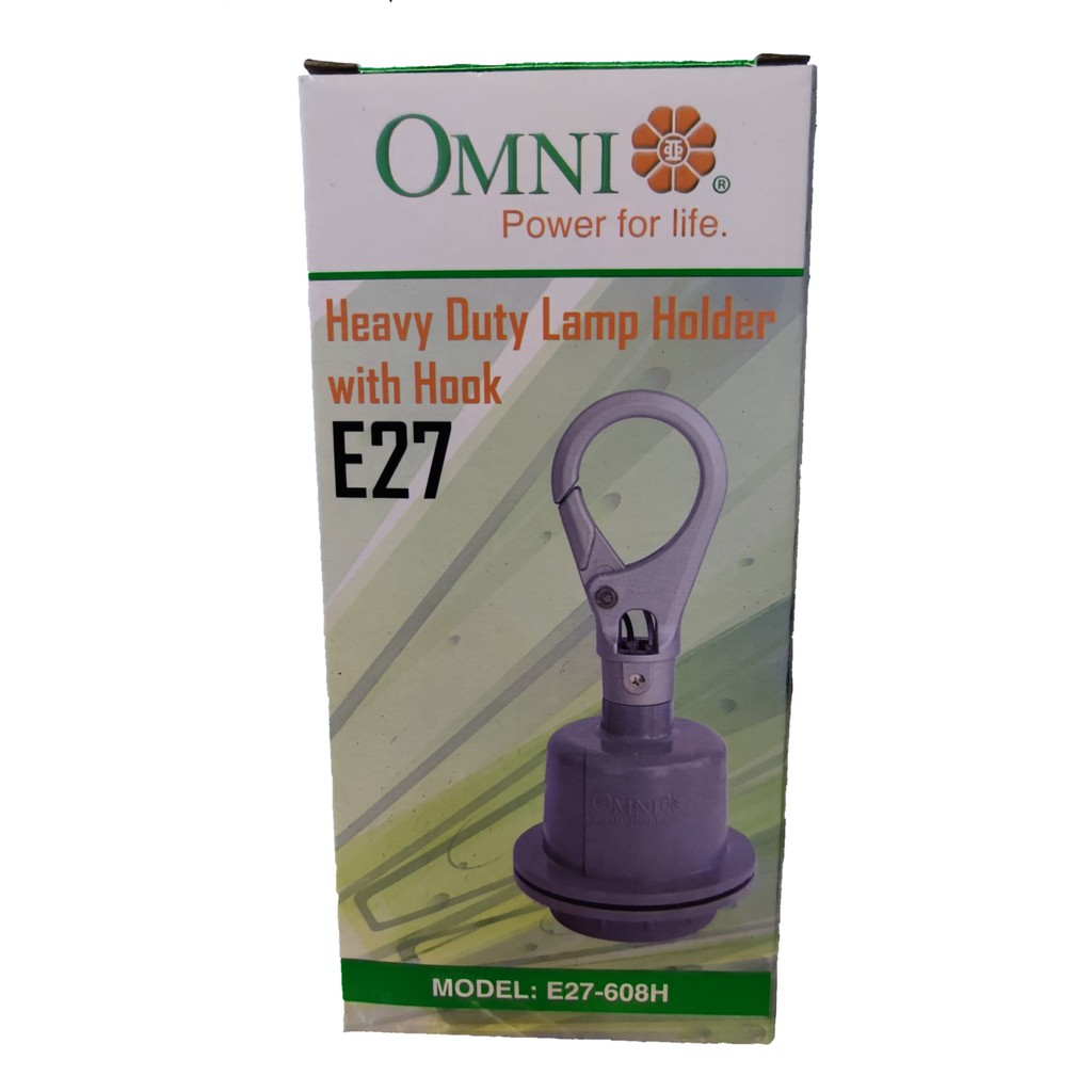 Omni Heavy Duty Lamp Holder E27, Outdoor Socket Straight Lamp Holder