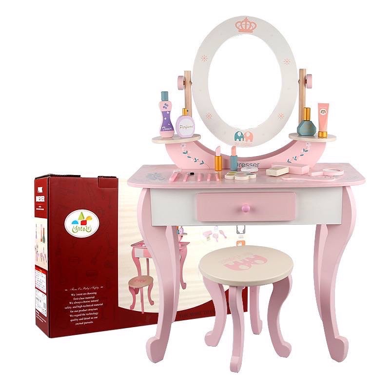 Little Princess Vanity Set with Mirror and Chair Girls Dresser Set