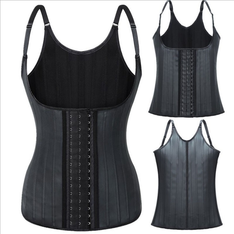 （hot）25 boned latex corset body shaper original sling waist trainer