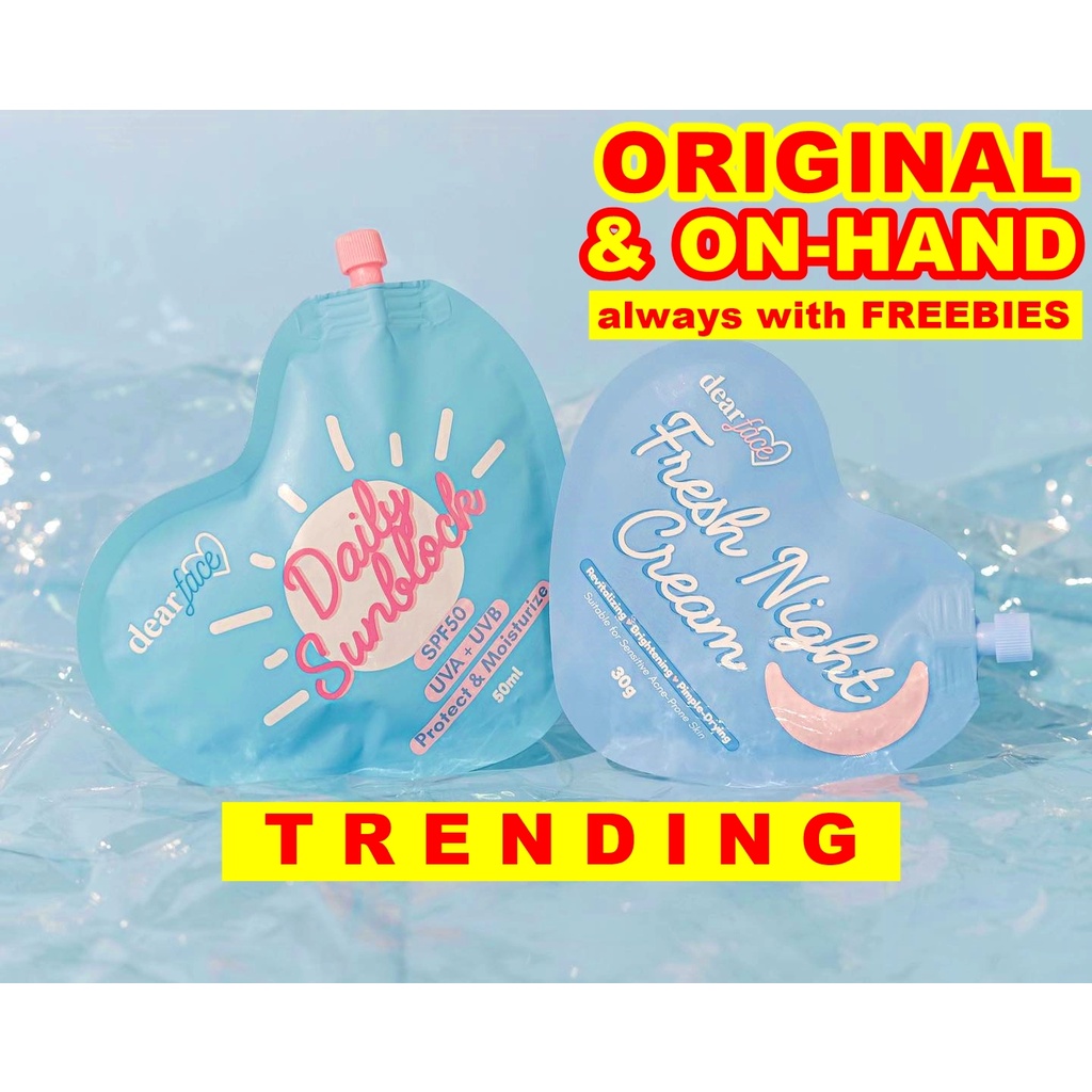 DEAR FACE Daily Sunblock and Dear Face Fresh Night Cream FULL SIZES