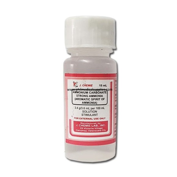 AMMONIUM CARBONATE STRONG AMMONIA (AROMATIC SPIRIT OF AMMONIA), 15ml