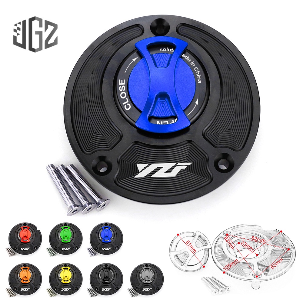 YZF Motorcycle Fuel Gas Tank Cover Cap Protector CNC Aluminum