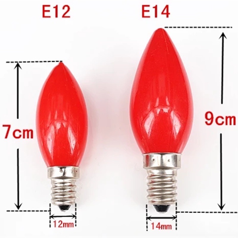 LED PILOT BULB RED BULB CANDLE BILB E12/E14 Shopee Philippines