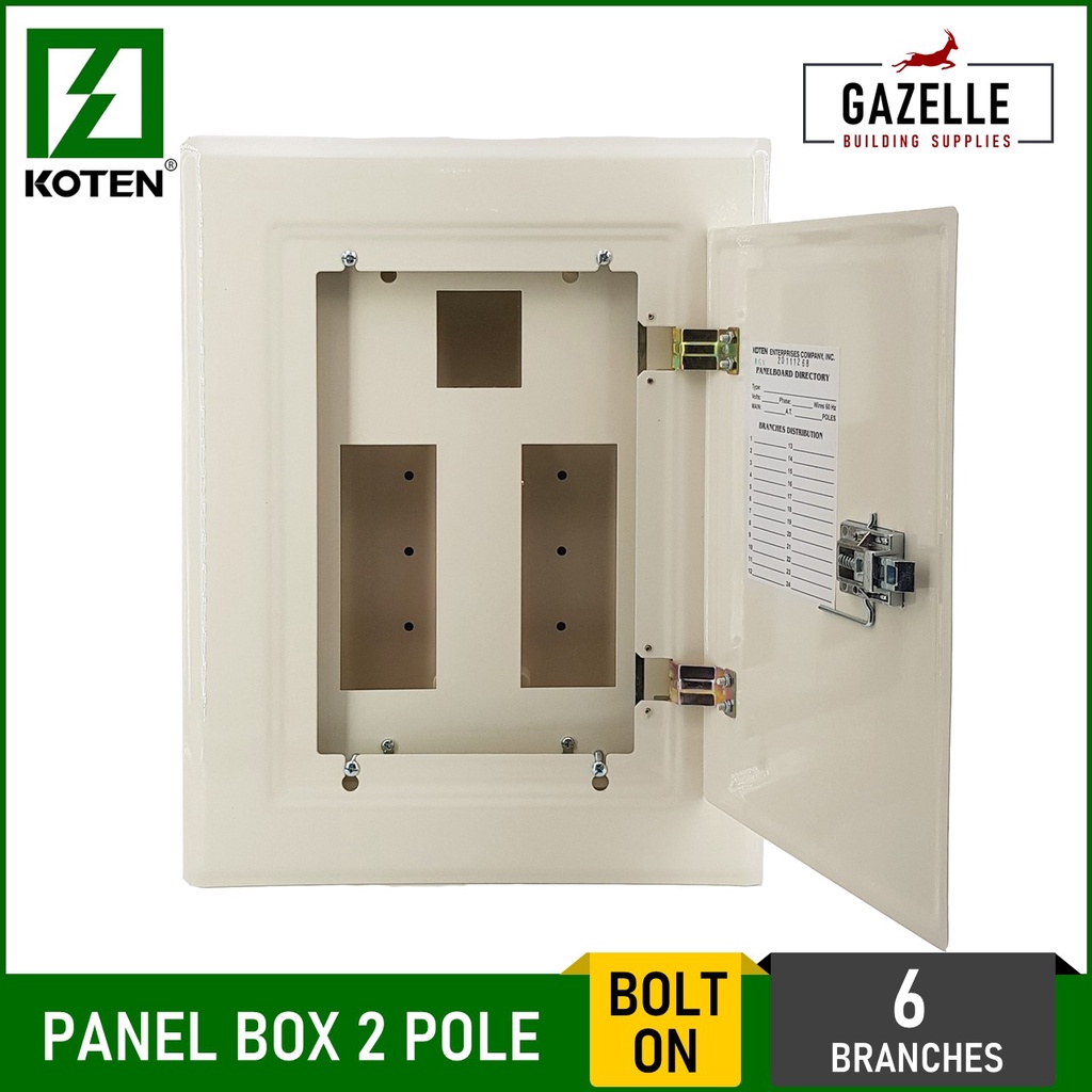 Koten Premium Type Panel Box 2 Pole Bolt On 6 Branches Shopee