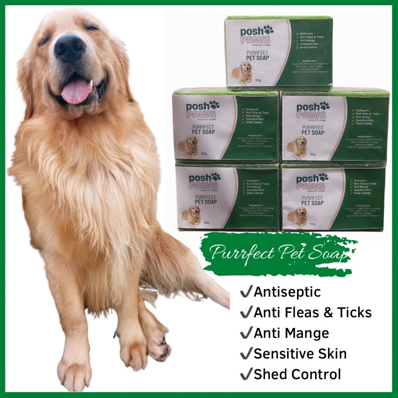 POSH PAWS Purrfect Pet Soap 135g (AntiMange/AntiBacterial/AntiHair