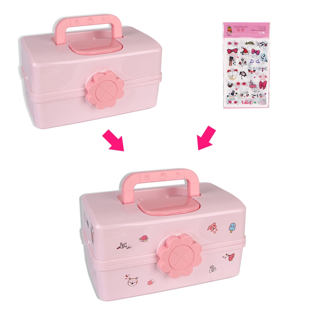 Children's Hair Accessories Storage Box Cute Girl Jewelry Case Multi