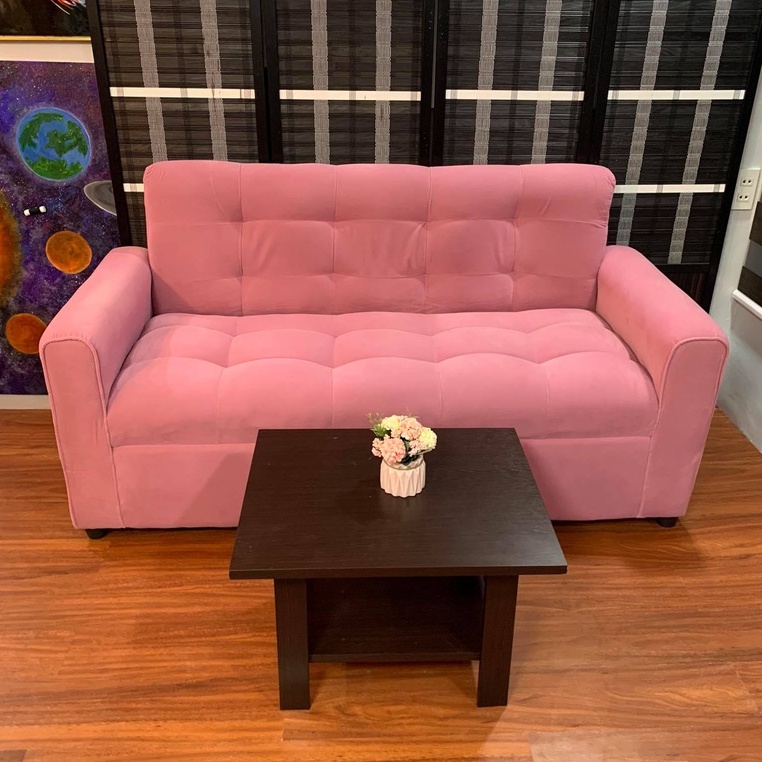ERIKA LOVE SOFA PINK FABRIC 3 SEATER WITH TABLE(FREE DELIVERY NCR ONLY) Shopee Philippines