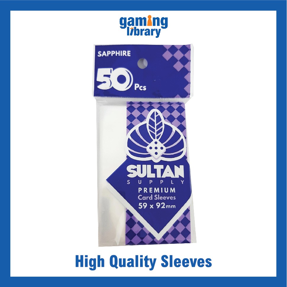 Sultan Supply Premium Card Sleeves 59 x 92 Standard Euro Sapphire