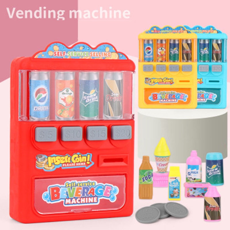 Mini Vending Machine Children Coin Operated Beverage Machine Self