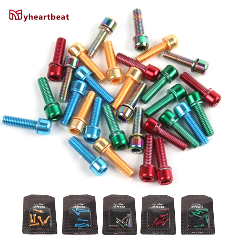 6pcs Bicycle Stem Screw M5x18mm Bicycle Handlebar Stem Screws Aluminum