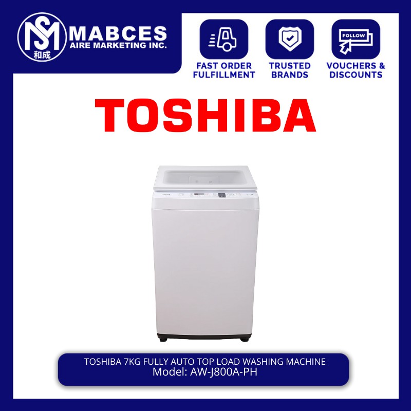 Toshiba 7 kg Fully Auto Top Load Washing Machine AWJ800APH Shopee