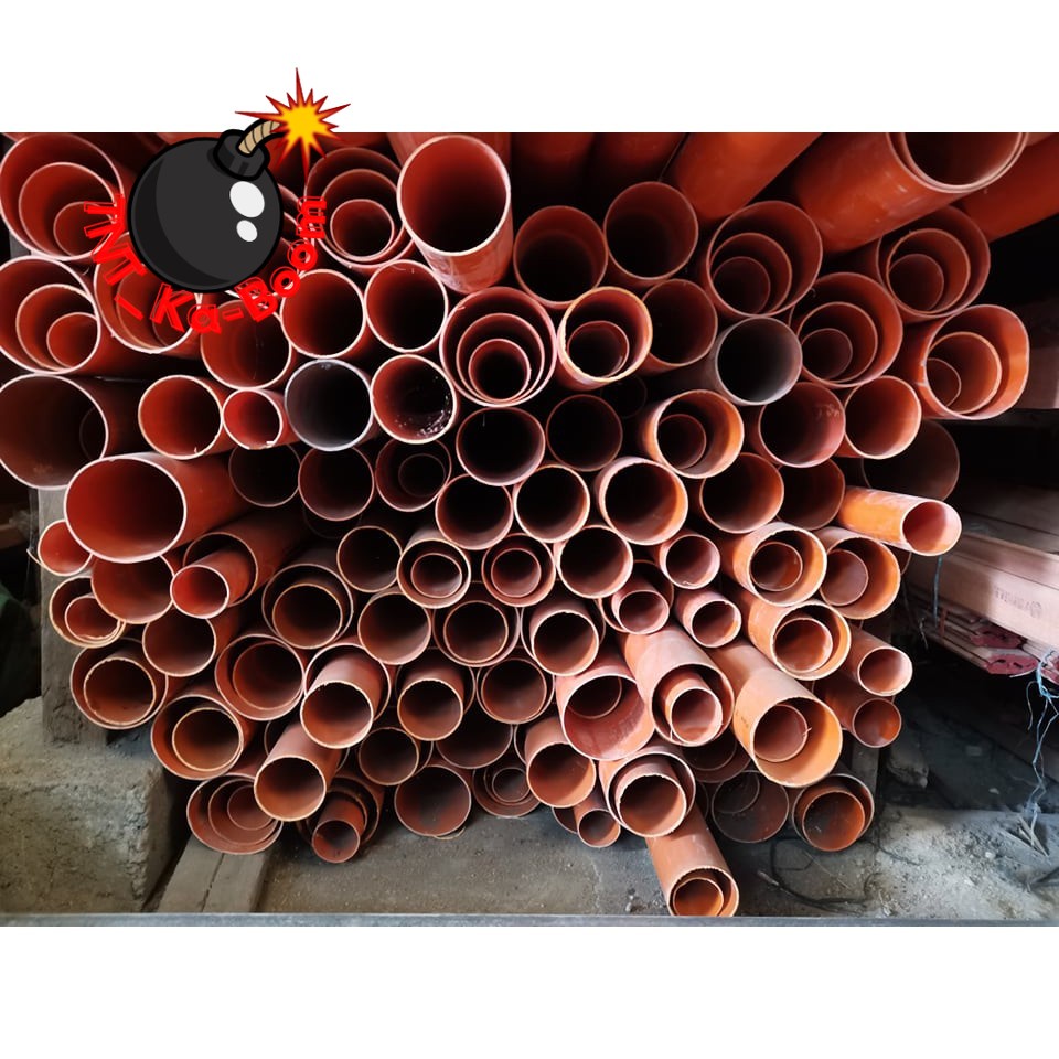 PVC ORANGE Pipe "Big Sizes!" 2” 3" 4" 6" Sold per 50cm & 100cm & 150cm