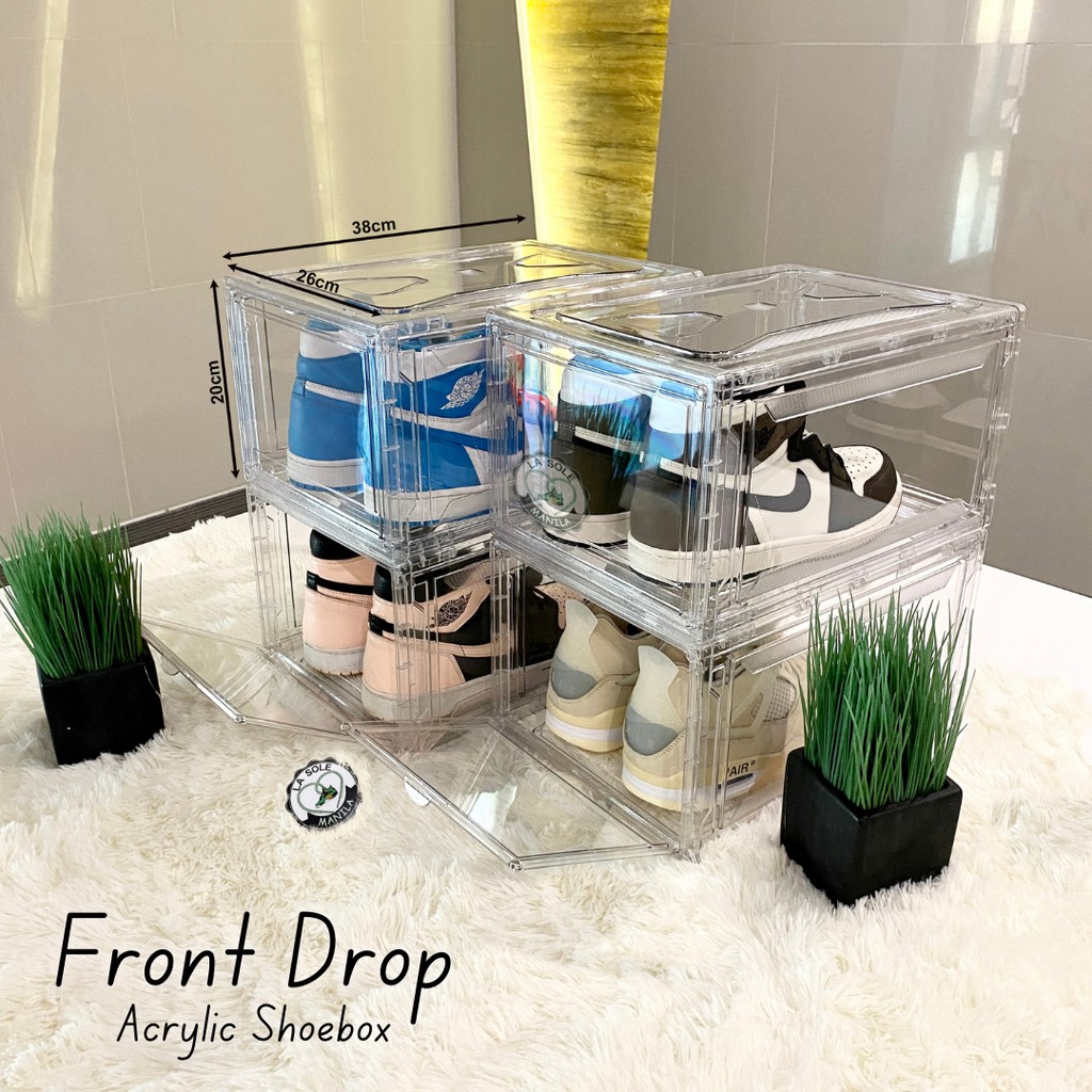 Heavy Duty Crystal Clear Acrylic SHOEBOX Sneaker Shoe Storage