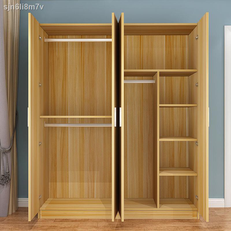Wardrobe solid wood simple modern economical custommade two